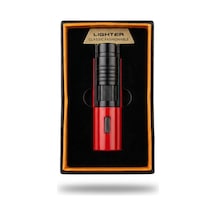 Premium Exclusive Lüks Seri Puro Metal Gövdeli Rüzgar Geçirmez Puro Çakmağı-özel Çakmak Kutusu