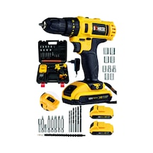 Böhrer Bh-ylste Profesyonel Hummer Drill Dark Yellow Ste 58 V 5 Ah Darbeli +24 Parça Çift Akülü Vilama Seti Matkap