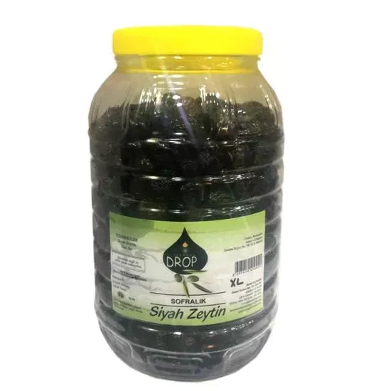 Drop Gemlik Yağlı Sele Siyah Zeytin 3 Lük Pet Xl Net: 2000 G
