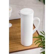 Bezos Arkilik Barok 1,5 Lt Beyaz Sürahi Buzdolabı Kapak Rafına Sığar 22