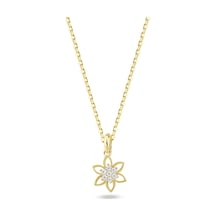 Goldkupe 14 Ayar Altın Taşlı Çiçek Kolye 1.7 Gr-5498