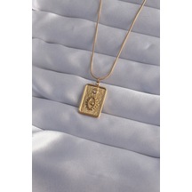 Ezoconcept 316l Çelik Zincir Gold Renk Zirkon Taşlı Göz Figür Tarot Kolye 001