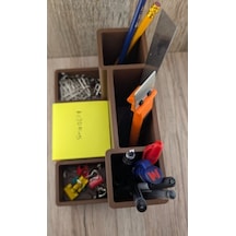 Masaüstü Düzenleyici Organizer - 3d Tasarım Çok Fonksiyonlu Notluk Ve Kalemlik Seti