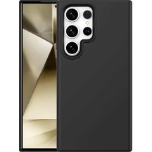 Samsung Galaxy Uyumlu, S24 Ultra Kılıf First Silikon - Siyah