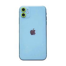 Mey İthalat iPhone Uyumlu 11 Neon Fosforlu Kamera Lens - Yeşil