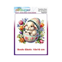 Paskalya Temalı Ütü İle Yapışan Tişört Tekstil Baskı 3124