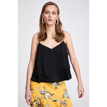 Stella Pulvis Siyah İpli Saten Bluz 001