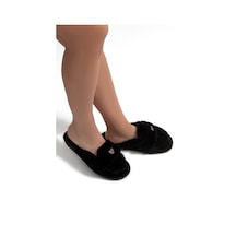 Twigy Mammy Peluş Kadın Ev Terliği Siyah 37/41 Siyah