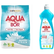 Aquabor Doğal Mineralli Beyazlar İçin Çamaşır Deterjanı 6 Kg + 1 Adet Elde Yıkama Bulaşık Deterjan.