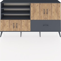 Arges Konsol 5 Raflı Tek Çekmeceli 4 Kapaklı 176x30x99 Antrasit-ç Antrasit-çam/antrasit