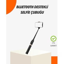 Ers Bluetooth Lu Işıklı Selfie Çubuğu Katlanabilir, 130 Cm