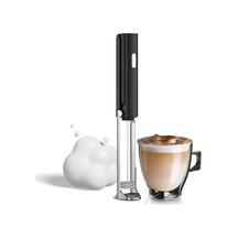 Teltree "şarj Edilebilir Katlanabilir Elektrikli Süt Köpürtücü - Çift Başlı Paslanmaz Çelik, 10000rpm, 4 Saat Pil Ömrü" Siyah