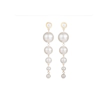 Denifery Boho Altın Uzun Püskül Küpe Saçak Sarkan Küpe Pe Beyaz