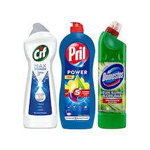 Domestos Cif Power Pril Limon Etkili 3'lü Temizlik Seti Diğer