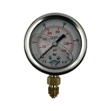 Ø 63 - 0 - 100 Bar 1/4 Alttan Çıkışlı Gliserinli Manometre