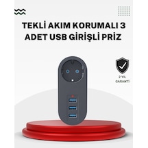 Akım Korumalı Usb Li Priz Güçlü 2500w, Isı Ve Çocuk Koruması 10