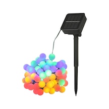 Hangfox Güneş Enerjili Toplu Işık Zinciri, 8 Mod, Ip44 Su Geçirmez, 8m 60 Led, Çok Renkli Çok Renkli