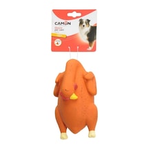 Camon İç Dolgulu Lateks Gıcırtılı Tavuk Şeklinde Eğlenceli Köpek Oyuncağı 19 Cm