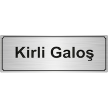 Kirli Galoş Yönlendirme Levhası 7Cmx20Cm Gümüş Renk Metal