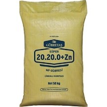 Gübretaş 20.20.0+zn - Katı Gübre 50 Kg Azot, Fosfor Ve Çinko İçerir.