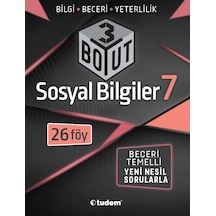 Sosyal Bilgiler 7.Sınıf 3 Boyut -  Tudem Yayınları