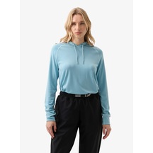 Kadın Termal Kapşonlu Sweatshirt 2. Seviye 5938 - Mavi Mavi