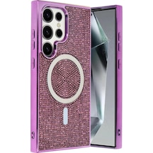 Samsung Uyumlu Galaxy S24 Ultra Helen Magsafe Kapak Derin Mor