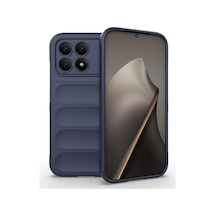 Xiaomi Poco F8 Pro Kılıf Kamera Korumalı Esnek Silikon Parmak Şeritli Pazarplus Lacivert