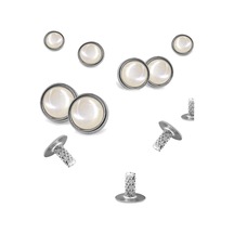 20 Adet Yarım Yuvarlak 8mm İnci Çakma Rivet