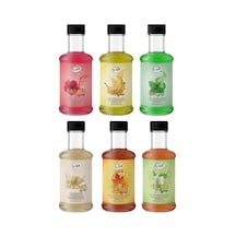 6 Lı Kokteyl Şurubu Seti 300 Cc Nane, Muz, Akça Ağaç, Mojito, Hibiskus, Beyaz Çikolata