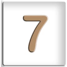 4.2 Cm Metal Altın Sarı Renk Kapı Numarası - Kendinden Yapışkanlı No 7