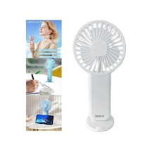 Mini Fan,telefon Tutucu,portatif El Vantilatörü Beyaz 9,3x19cm