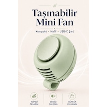 Taşınabilir Klipsli Mini Fan - 3 Kademeli Hız Ayarlı, Sessiz Motorlu, Usb Şarj Edilebilir Bel Ve Yaka Tipi Giyilebilir Vantilatör