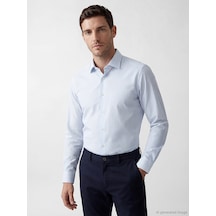 Lcw Busıness Mavi Slim Fit Çizgili Erkek Gömlek