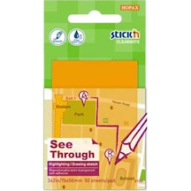 Hopax Stıckn Yapışkanlı Not Kağıdı Yarı Saydam 50 Yp 76x51 Neon Turuncu 21706