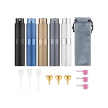 Seyahat Parfüm Atomizer Doldurulabilir 8ml 5 Adet , Seyahat Kolonya Püskürtücü Mini, Parfüm Şişesi Boş Küçük 5 Renk Belirtilmemiş