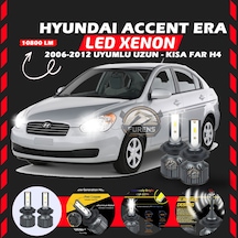Hyundai Accent Era 2006-2012 Uzun-kısa Far Uyumlu Şimşek Etkili Led Xenon Premium Series H4