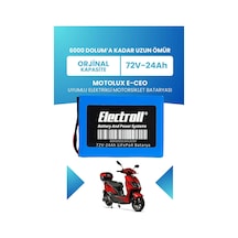 Motolux E-ceo Uyumlu Batarya Standart Kapasite Lifepo4 72v 24ah Elektrikli Motorsiklet Bataryası