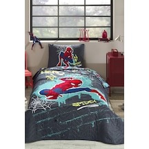 Özdilek Lisanslı Kapitoneli %100 Pamuk Spiderman Street Gri Gri