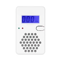 Hallow Dijital Lcd Ekranlı Ve Sesli Alarmlı Mini Karbon Monoksit Beyaz