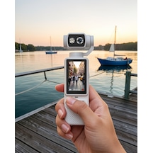 Kompakt 4k El Kamerası Otomatik Netleme Ve Dönen Lens Model Beyaz