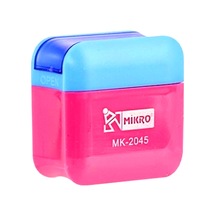 Mikro Çift Bıçaklı Hazneli Kalemtıraş Canlı Renkler Mk-2045