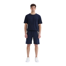Ar-ma Erkek Şort Baskisiz Basic İp Kapamali Önden Normal 2 Cepli ,arka Normal Tek Cepli Şort Örme Kumaş Regular Fit %100 Pamuk 30/2 Süprem Y31504279702 Lacivert-l1