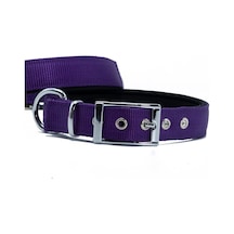 Doggie Elit Dokumadan El Yapımı Köpek Boyun Tasması 2.5 x 42-50 CM Mor