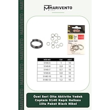 Özel Seri Olta Aktivite Yedek Captain 5140 Kaşık Halkası 10lu Paket Black Nikel 0.10 Mm