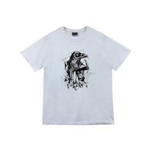 Stoned&Fame Unisex Beyaz Baskılı T-shirt Beyaz