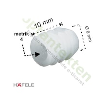 Hafele Dübel Tutkallı Plastik Beyaz M4X10Mm