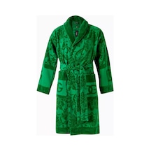Dolce & Gabbana Casa Unisex Logo-jacquard Bornoz, Pamuklu Havlu, Lüks, Rahat Ve Şık Yeşil