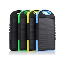 10000 Mah Güneş Enerjili Solar Powerbank Siyah Karışık