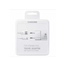 Samsung Uyumlu Hızlı Şarj Cihazı + Usb Type-C Kablo Beyaz-Note 4